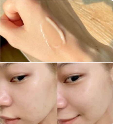 Khaokho Tamarind Cream Gel skin application and texture result view