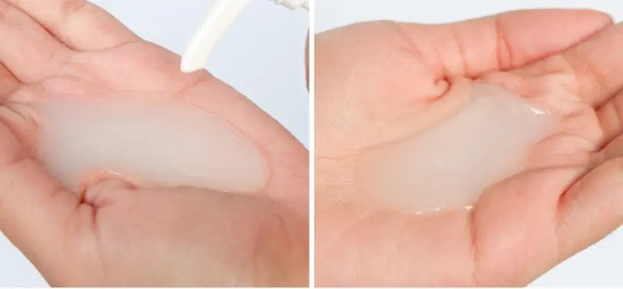 CLEAR Hair Fall Resist shampoo gel texture in a person's hand for scalp care.