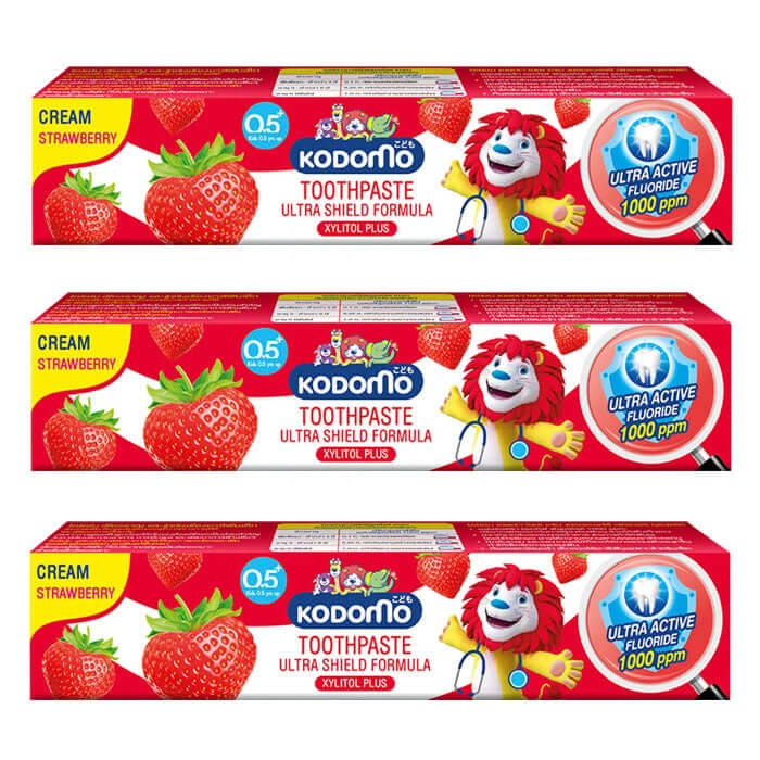Kodomo Kids Toothpaste Strawberry 40g Pack of 3 – Megaquality