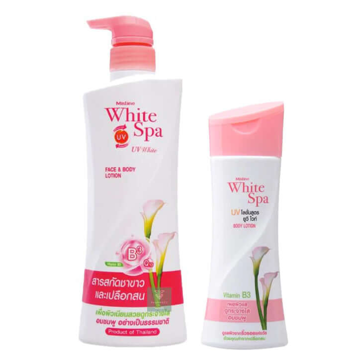 Mistine White Spa Lotion Face Body Skin UV Enrich White Tea Extract