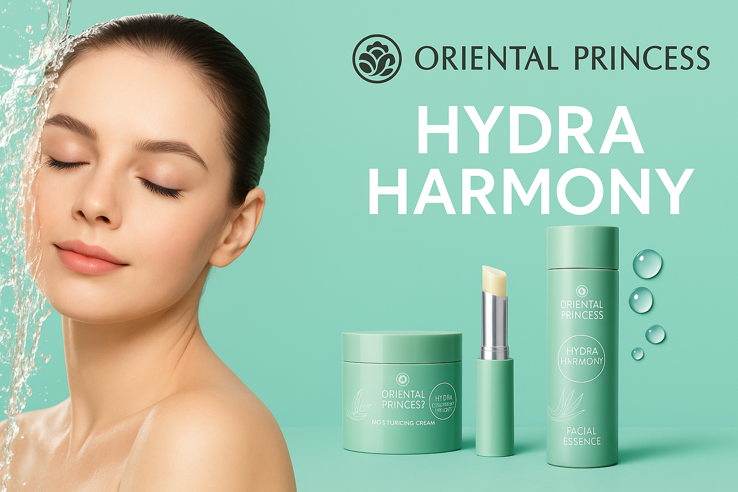 Oriental Princess Hydra Harmony Facial Essence promoting dewy skin and clean beauty care