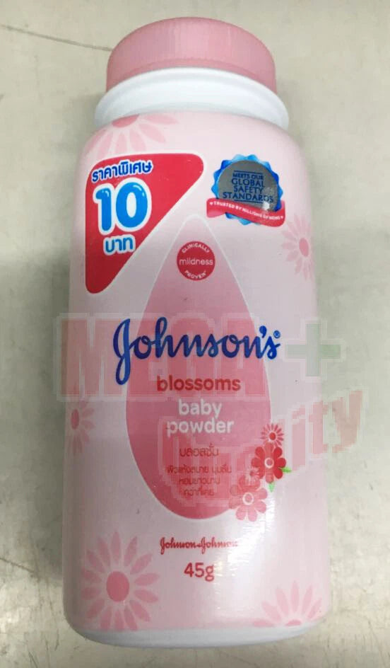 Johnson's Blossoms Baby Powder 50g with promotional 10g extra sticker on packaging