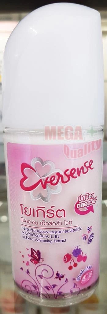 Eversense Yogurt Roll On Extra White Smooth Skin Vitamin A E B3 45ml