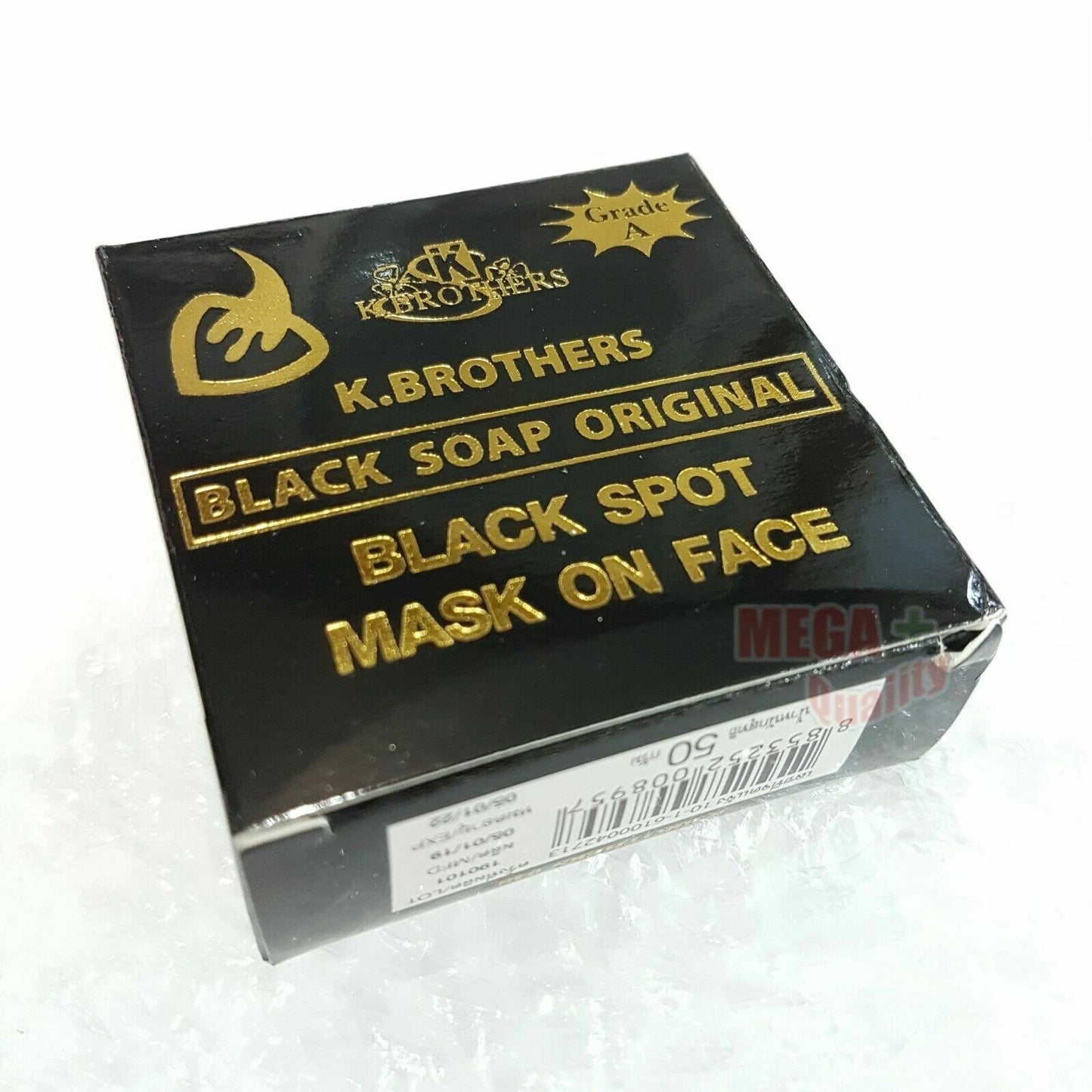 Single K Brothers Black Spot Soap box packaging showing the gold 'Black Spot Mask on Face' label.