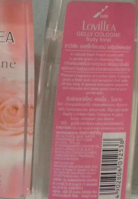 Lovillea Gelly Cologne Fruity Floral Fragrance for Body and Mind 100ml