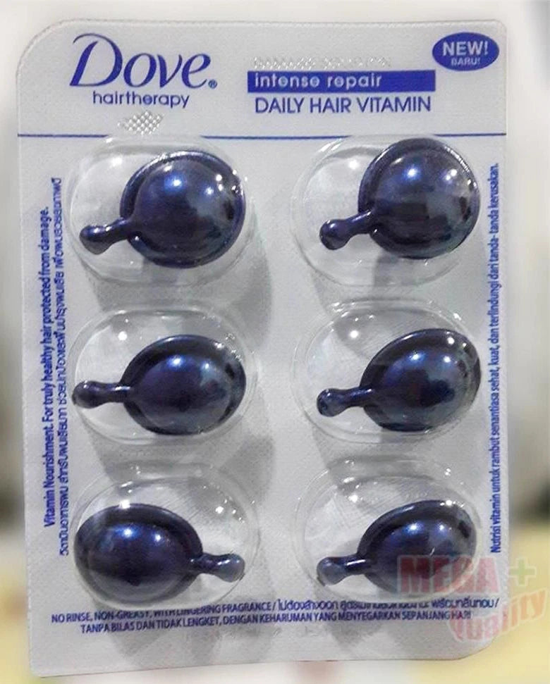 Dove Intense Repair Hair Vitamin 6 capsules blister pack front view