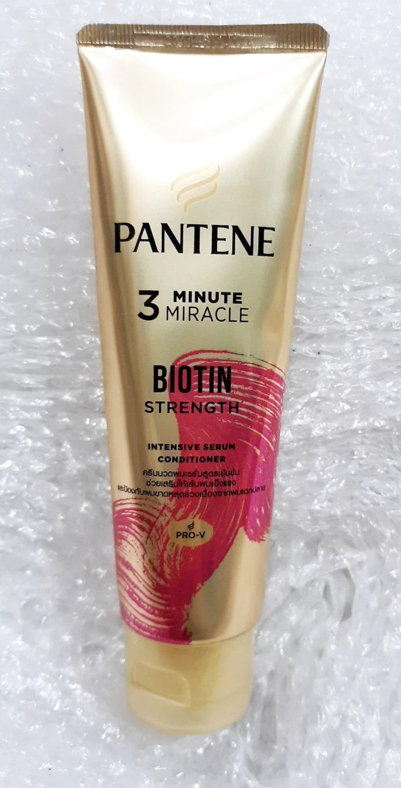 Pantene 3 Minute Miracle Biotin Strength conditioner tube product packaging