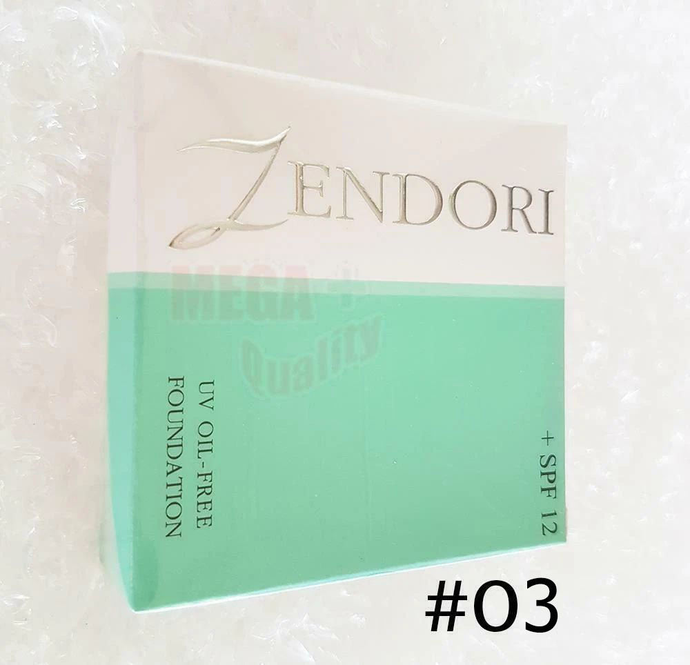 Zendori Oil Free Foundation shade A02 compact powder close up