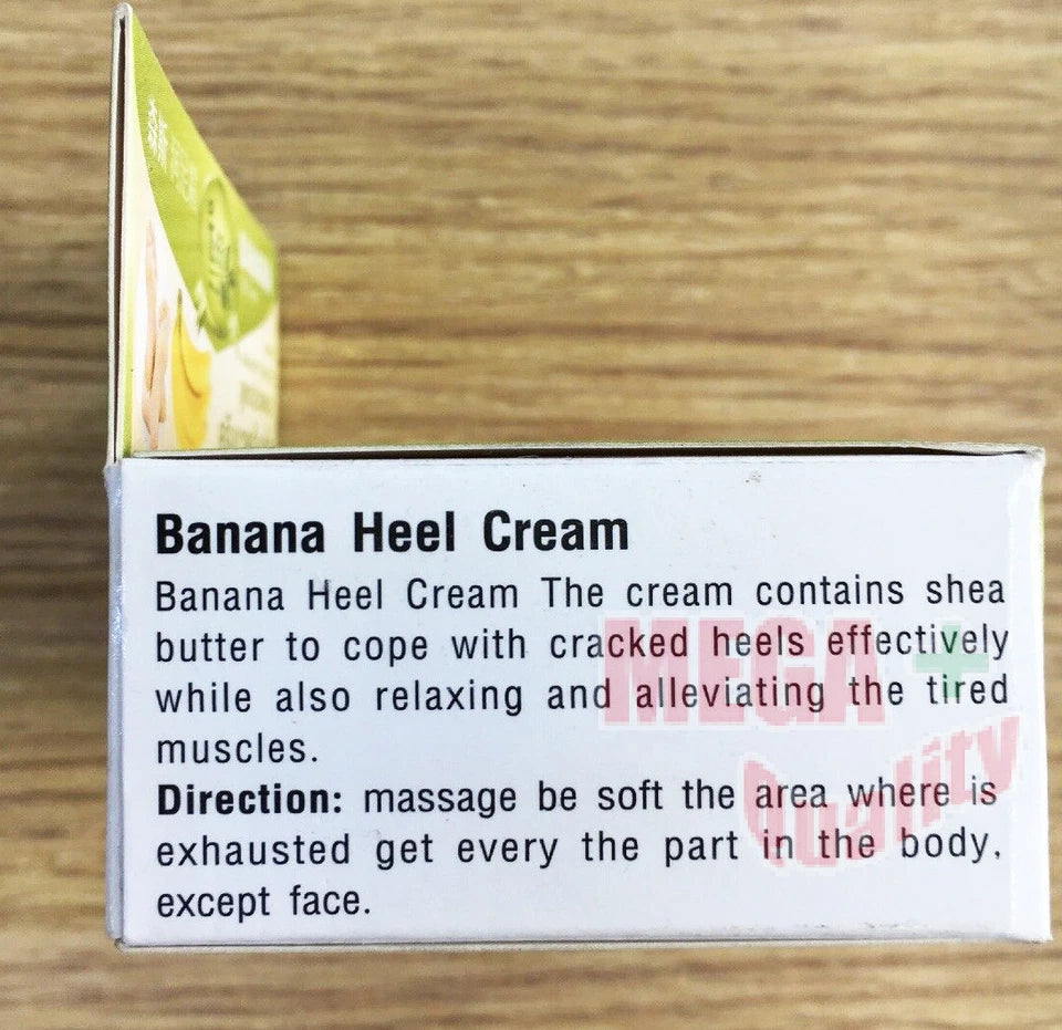 Bio Way Banana Heel Cream bottom packaging with product description and details