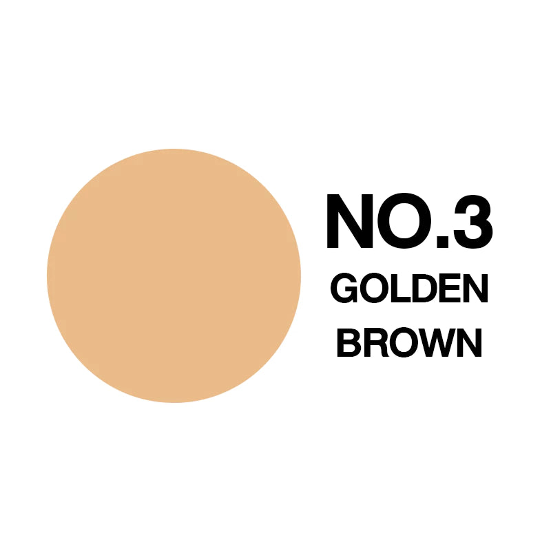 Swatch of Butae Super Oil Control Powder No. 3 in Golden Brown color, showcasing its smooth texture and blendability.