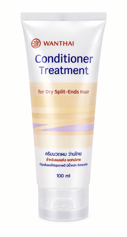 Wanthai Hair Conditioner Treatment for Dry Split-Ends Hair in a 100 ml tube.