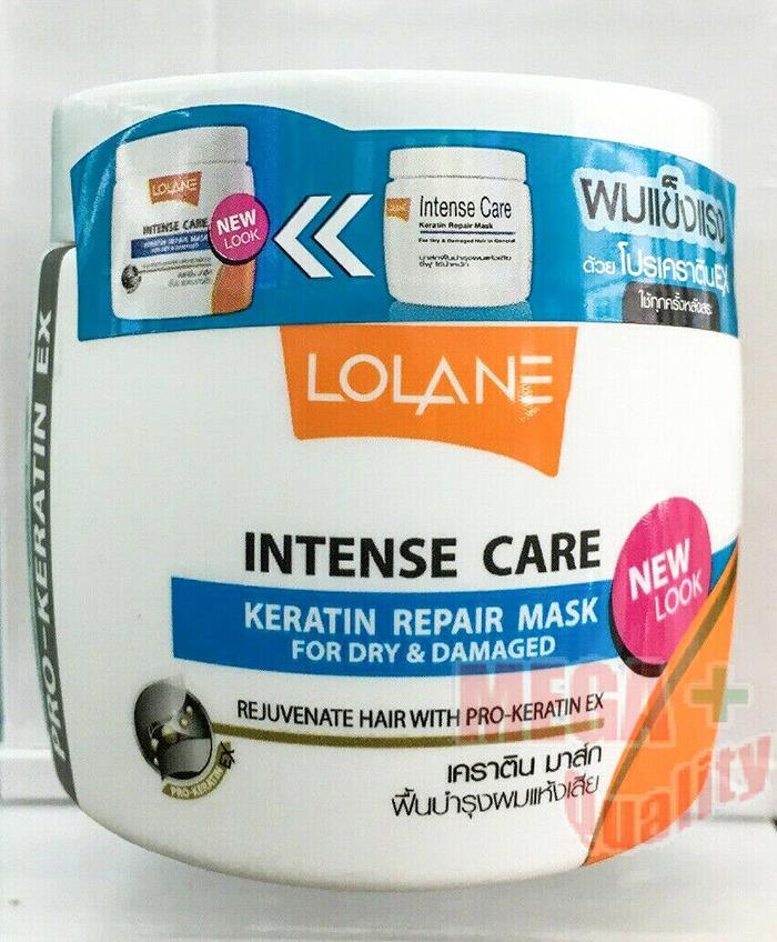 Lolane Keratin Repair Mask full packaging with Intense Care keratin repair design