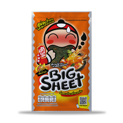Tao Kae Noi Big Sheet Seaweed Tom Yum Goong fried seaweed snack front package view