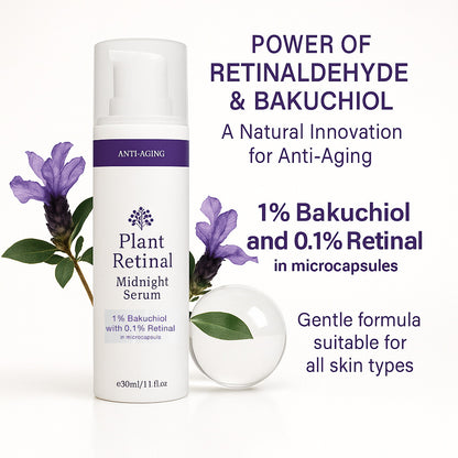 30ml Tara Botanic Plant Retinal Midnight Serum Anti Aging 1 Bakuchiol 0.1 Retinal