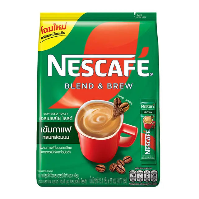 Nescafe Blend & Brew Espresso Roast instant coffee strong smooth taste