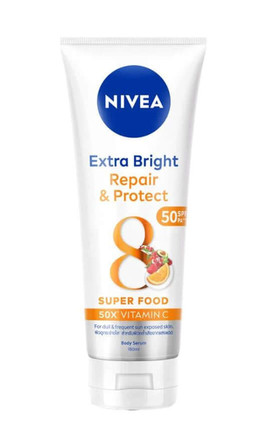 NIVEA Repair Protect Body Serum 320ml with SPF50 PA+++ and 50X Vitamin C for bright and protected skin