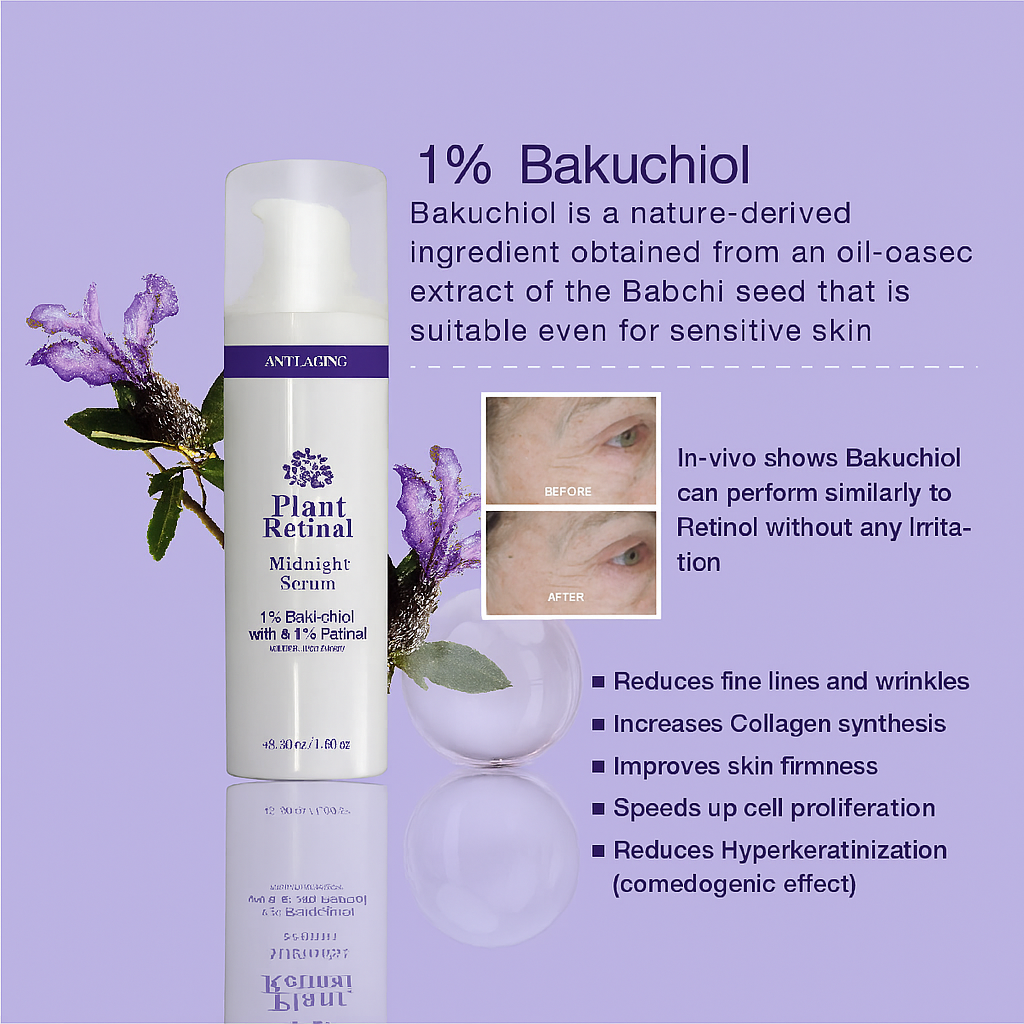 30ml Tara Botanic Plant Retinal Midnight Serum Anti Aging 1 Bakuchiol 0.1 Retinal