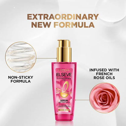 100ml L'Oreal Paris Elseve Extraordinary Oil Serum with French Rose High Shine
