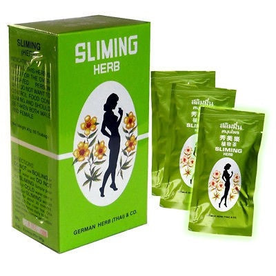 Slimming Herb Tea by German Herb Thai – 50 Detox Tea Bags for Weight Loss, Digestion, and Laxative Support