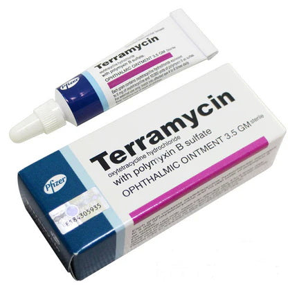 TERRAMYCIN 3.5 Gm Eye Care Ointment For Cat Cattle Dog Horse Infection Eye Drop