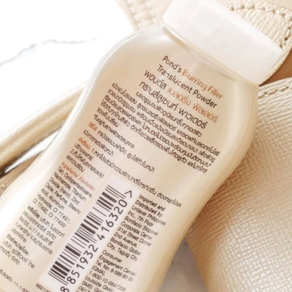 Pond's Blurring Filler Powder ingredient label close up