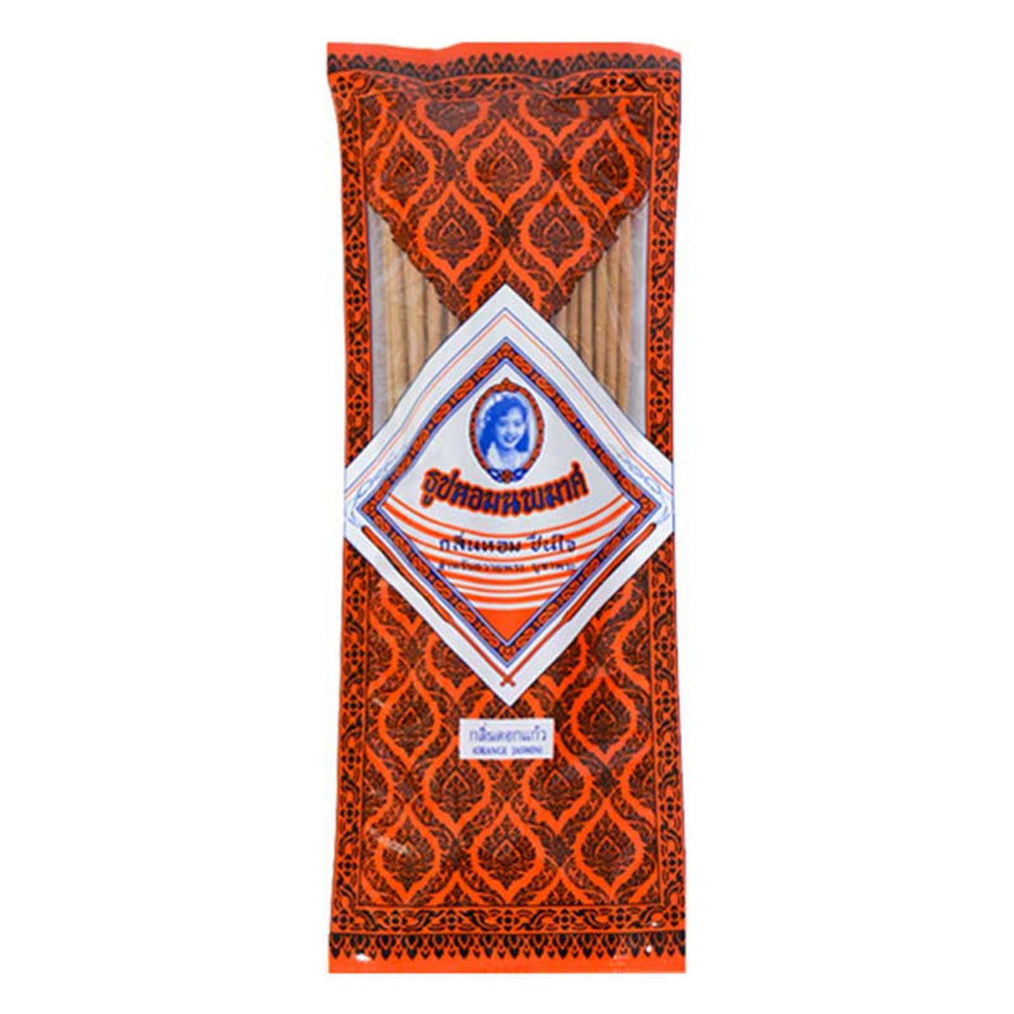 Noppamas Incense Sticks orange jasmine single pack front view