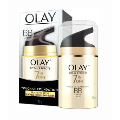 Olay Total Effects BB Cream 7 in One Touch of Foundation SPF15 50g bottle and box