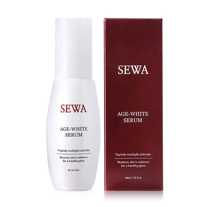 SEWA Age White Serum 40ml facial serum bottle with red packaging box