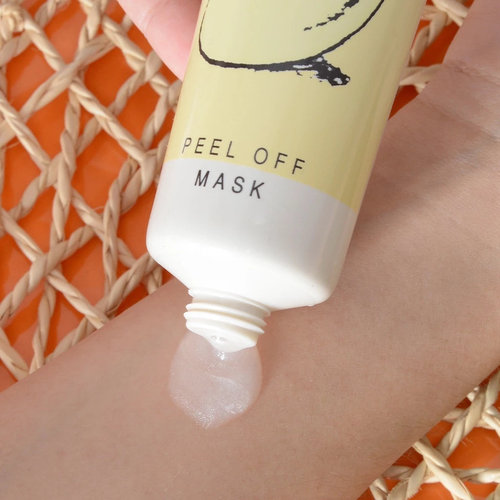 Mistine Egg White Peel Off Mask showing white cream consistency