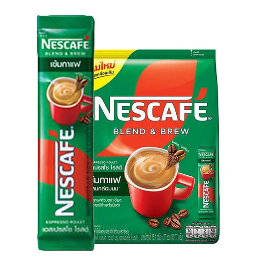 NESCAFÉ Blend & Brew Espresso Roast Instant Coffee 27 Sachets Strong Smooth Taste