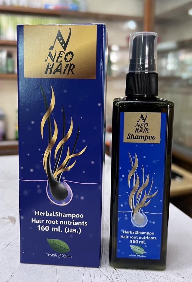 Neo Hair Shampoo herbal formula with box for scalp and hair roots