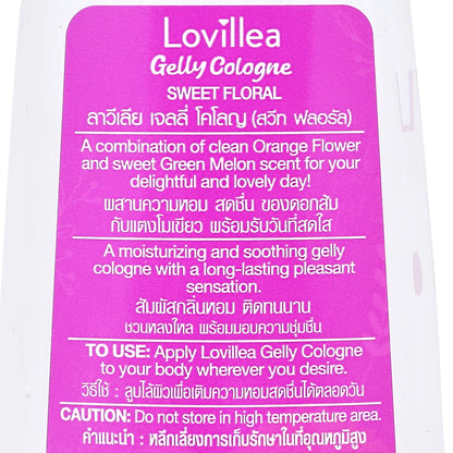 Lovillea Gelly Cologne Sweet Floral Fragrance Information and Usage Label