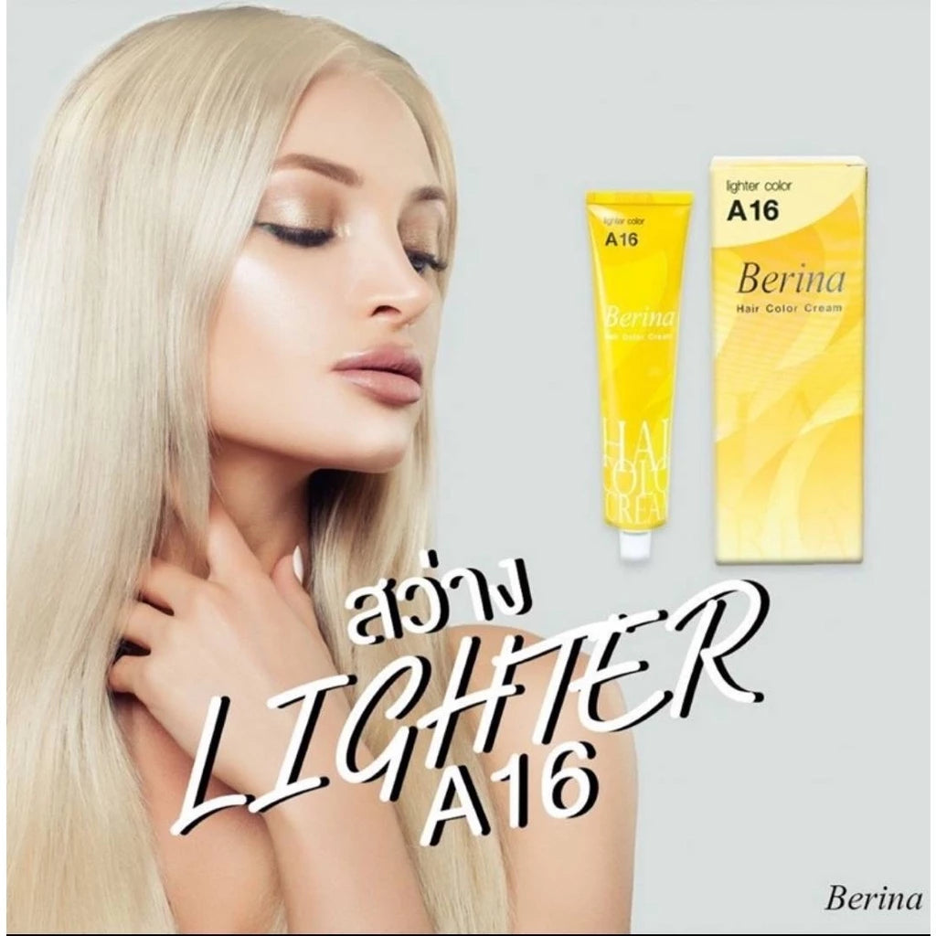 Berina Hair Color A16 Lighter Color Blonde Hair Fashion Dye Cream
