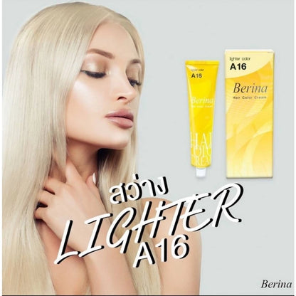 Berina Hair Color A16 Lighter Color Blonde Hair Fashion Dye Cream