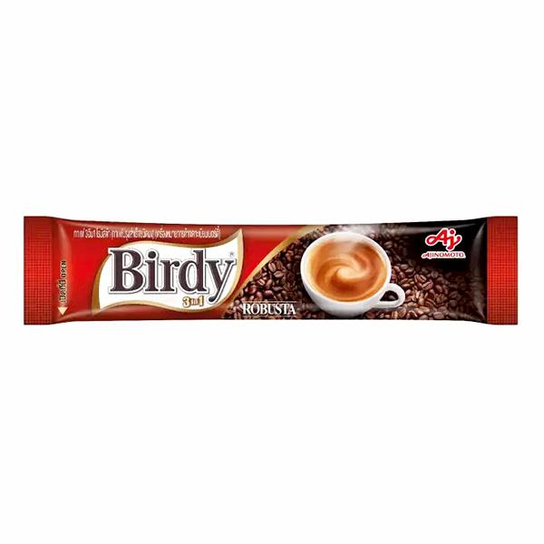 Birdy 3in1 Coffee Mix Powder Robusta side packaging view showing product details