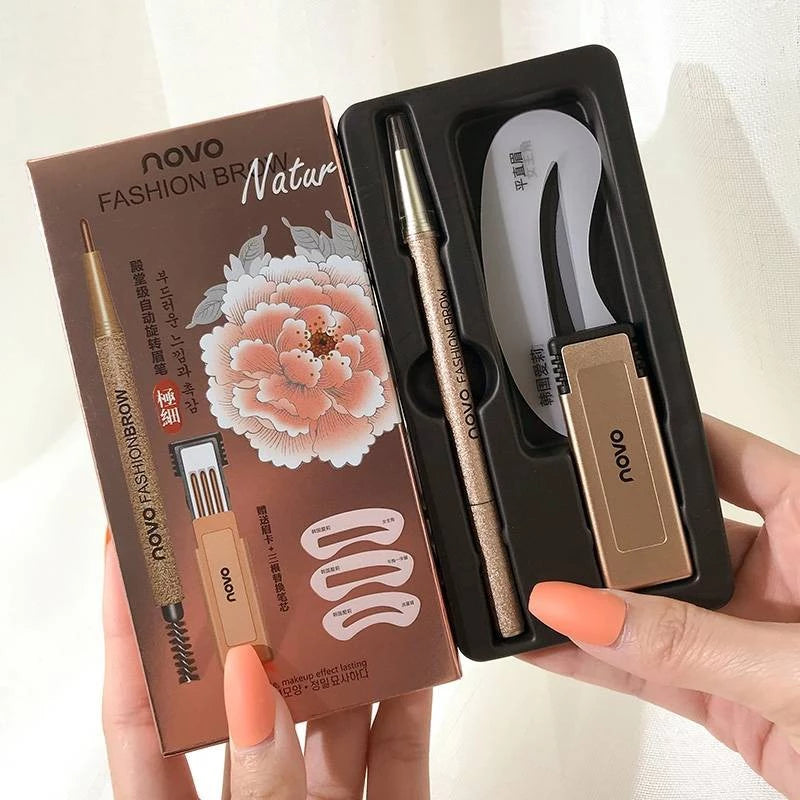 Novo Fashion Brow Pencil kit with eyebrow tool and accessories