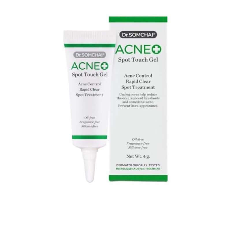 Dr. Somchai Acne Spot Touch Gel 4g tube and box packaging