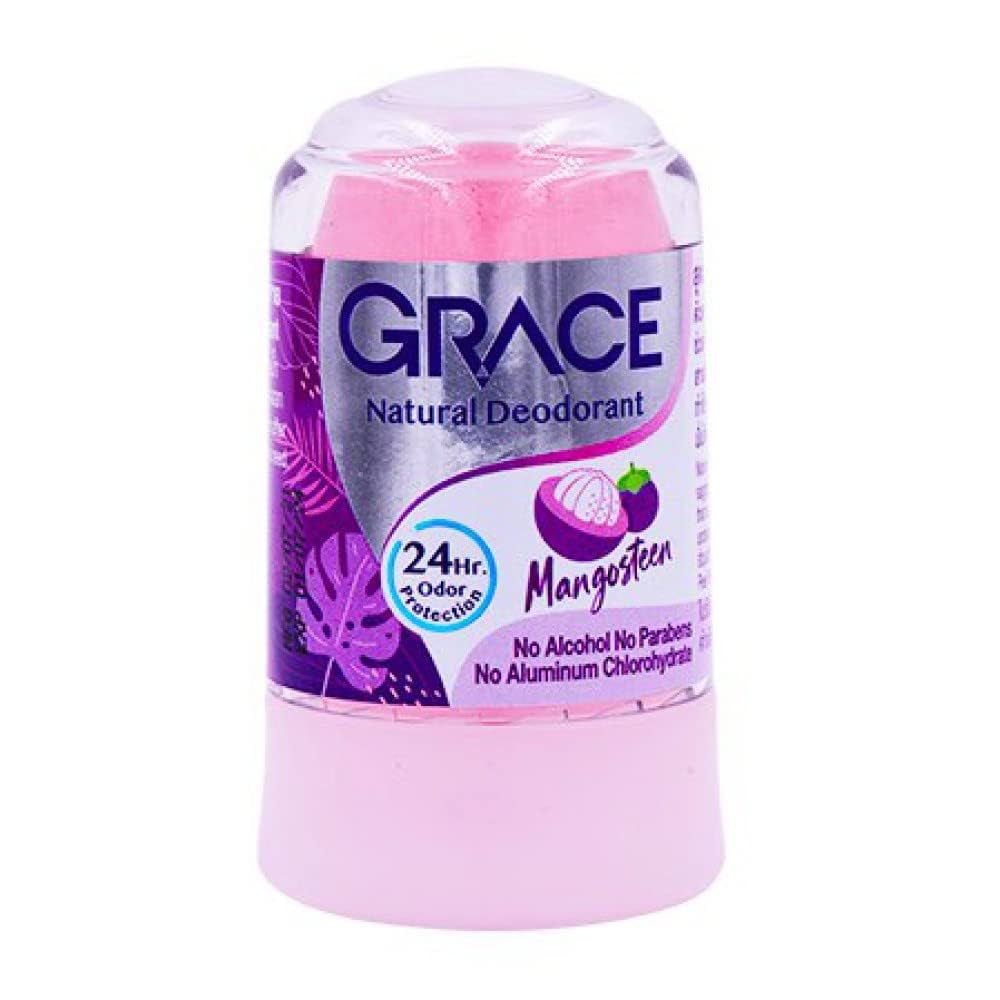 Grace Mangosteen Crystal Deodorant 70g Natural Herbal Roll On Alum Odor Protection