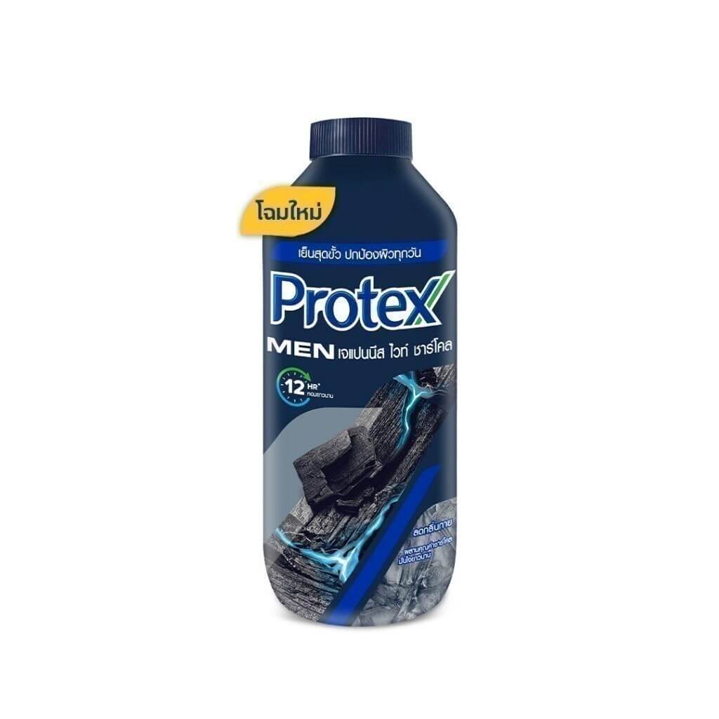 Protex Charcoal Cooling Powder For Men bottle front view 280g