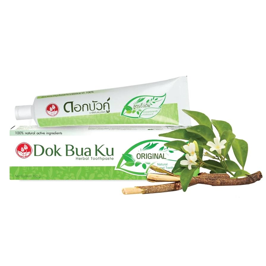 150g Twin Lotus Dok Bua Ku Herbal Toothpaste Original Formula Whitening Care