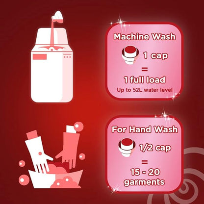 Downy Passion Fabric Softener refill pouch and bottle set product display