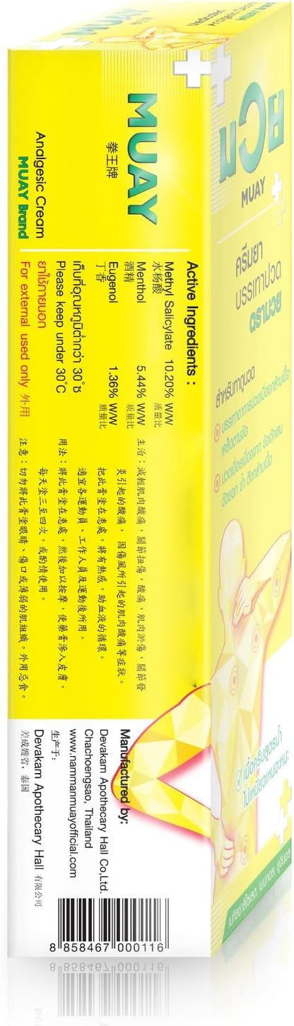 Muay Thai Boxing Analgesic Massage Cream Namman Muay LINIMENT 100 G.
