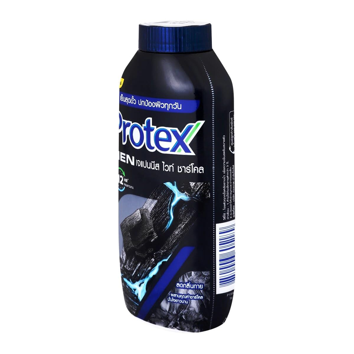 Protex Charcoal Cooling Powder For Men single bottle angled view