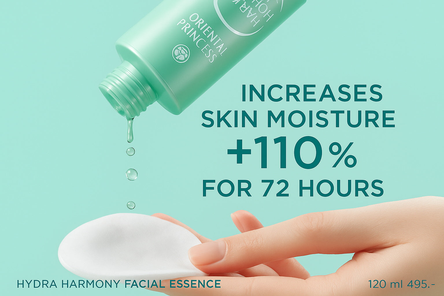  Oriental Princess Hydra Harmony Facial Essence boosting skin moisture by 110% for 72 hours