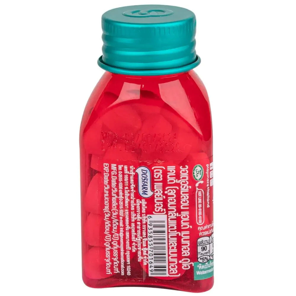 Playmore Watermelon Candy back of bottle showing Thai label and barcode