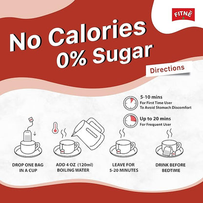 Fitne Herbal Slimming Tea 40 Bags with no calories and no sugar health benefits