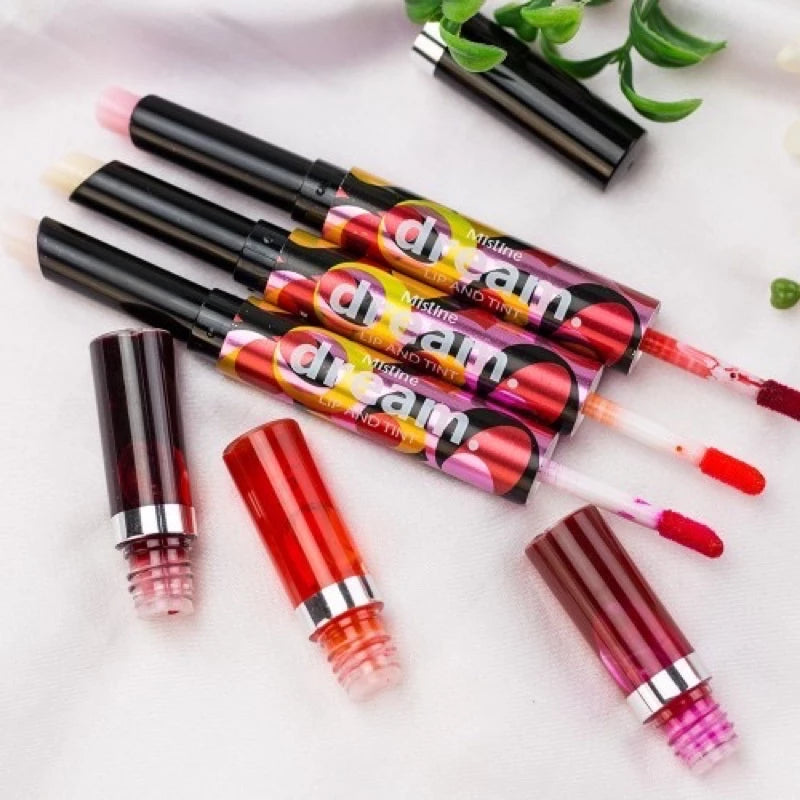 Mistine Dream Lip Tint collection set showing different color variants