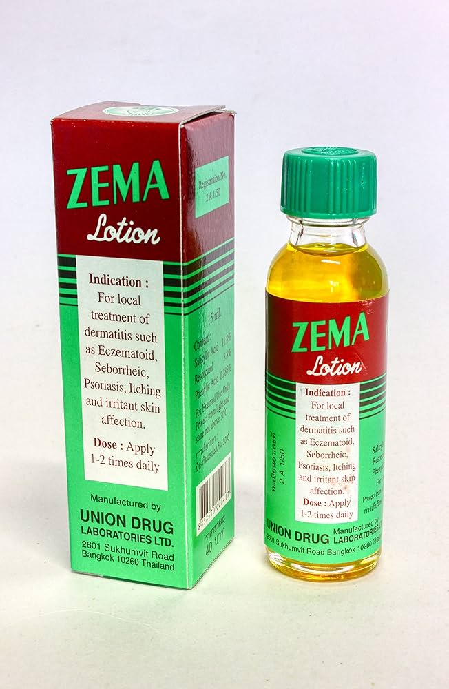 Zema Lotion 15 ml front and back view of bottle and packaging