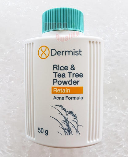 Dermist Rice Tea Tree Powder two bottles product display