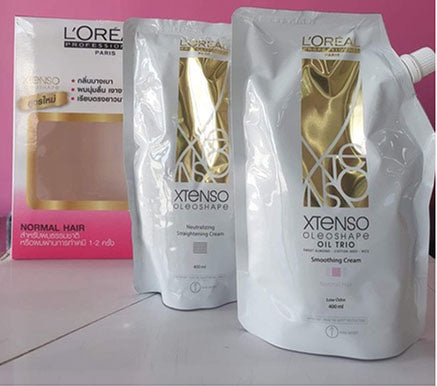 Loreal Xtenso Oleoshape tubes smoothing cream and neutralizer set